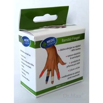 BANDAZ FINGER 2.5CMX4.5M TELOVA 130010 HERBEX 1×1 ks, rýchloobväz elastický, rozmer 2,5 cm x 4,5 m