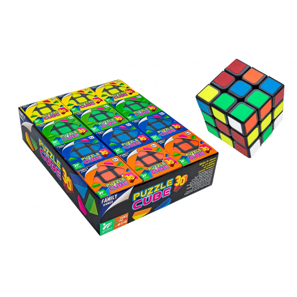 Farbičky Tita JUMBO nelámavé trojhranné pružné Carioca 12 ks-CARIOCA + Hlavolamová Logická hra PUZZLE KOCKA 5.5×5.5cm-MOVEO