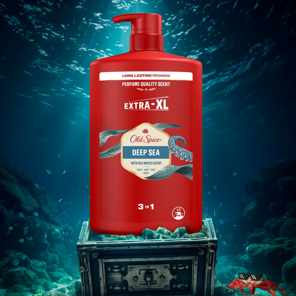 Old Spice Deep Sea sprchový gél a šampón 1×1000 ml, sprchový gél a šampón