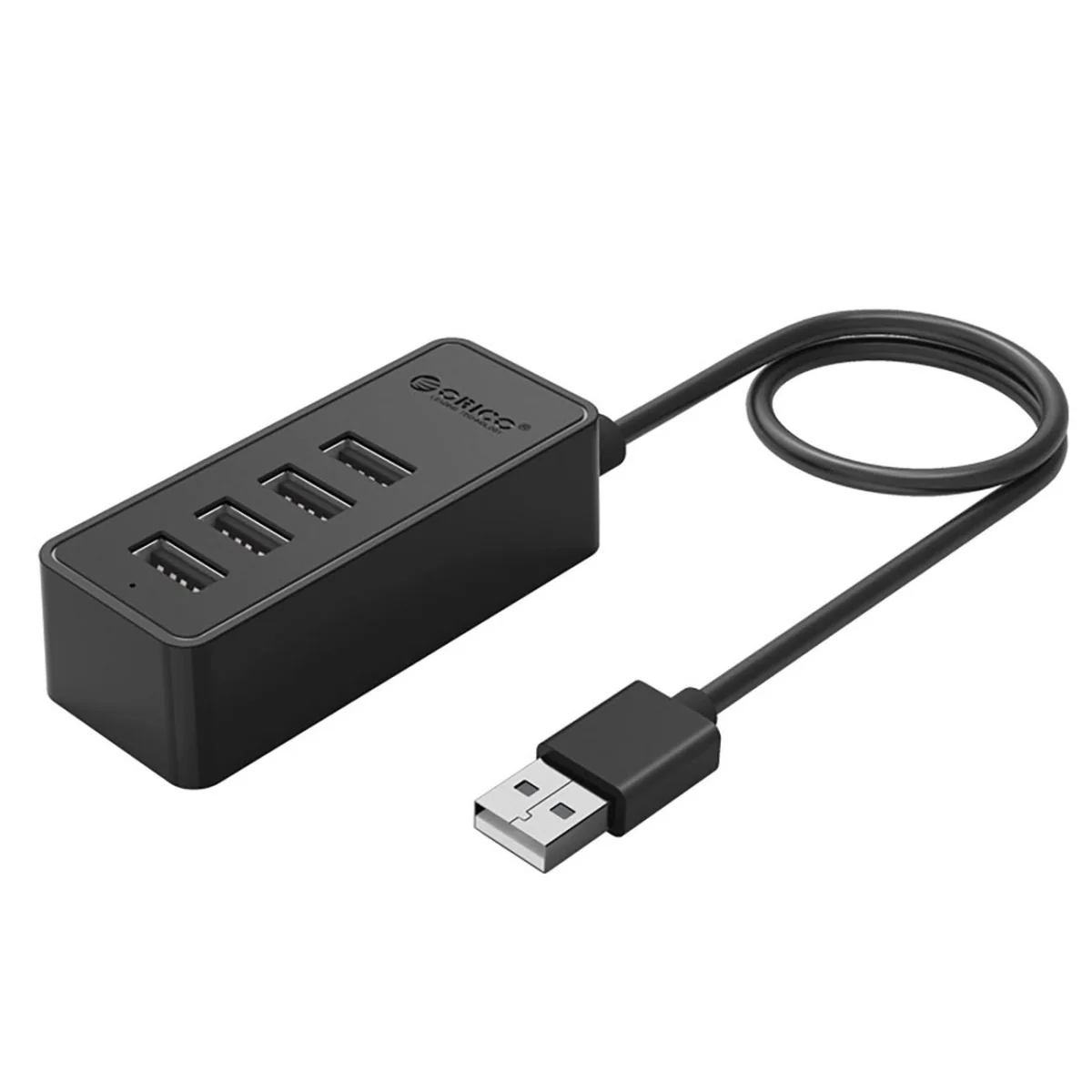 Orico W5P-U2-030 HUB adaptér USB - 4x USB 2.0, čierny