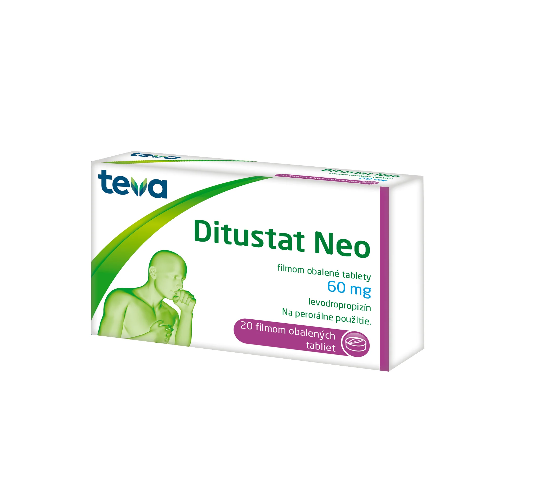 Ditustat Neo filmom obalené tablety tbl flm 20x60 mg 1×20 tbl, liek