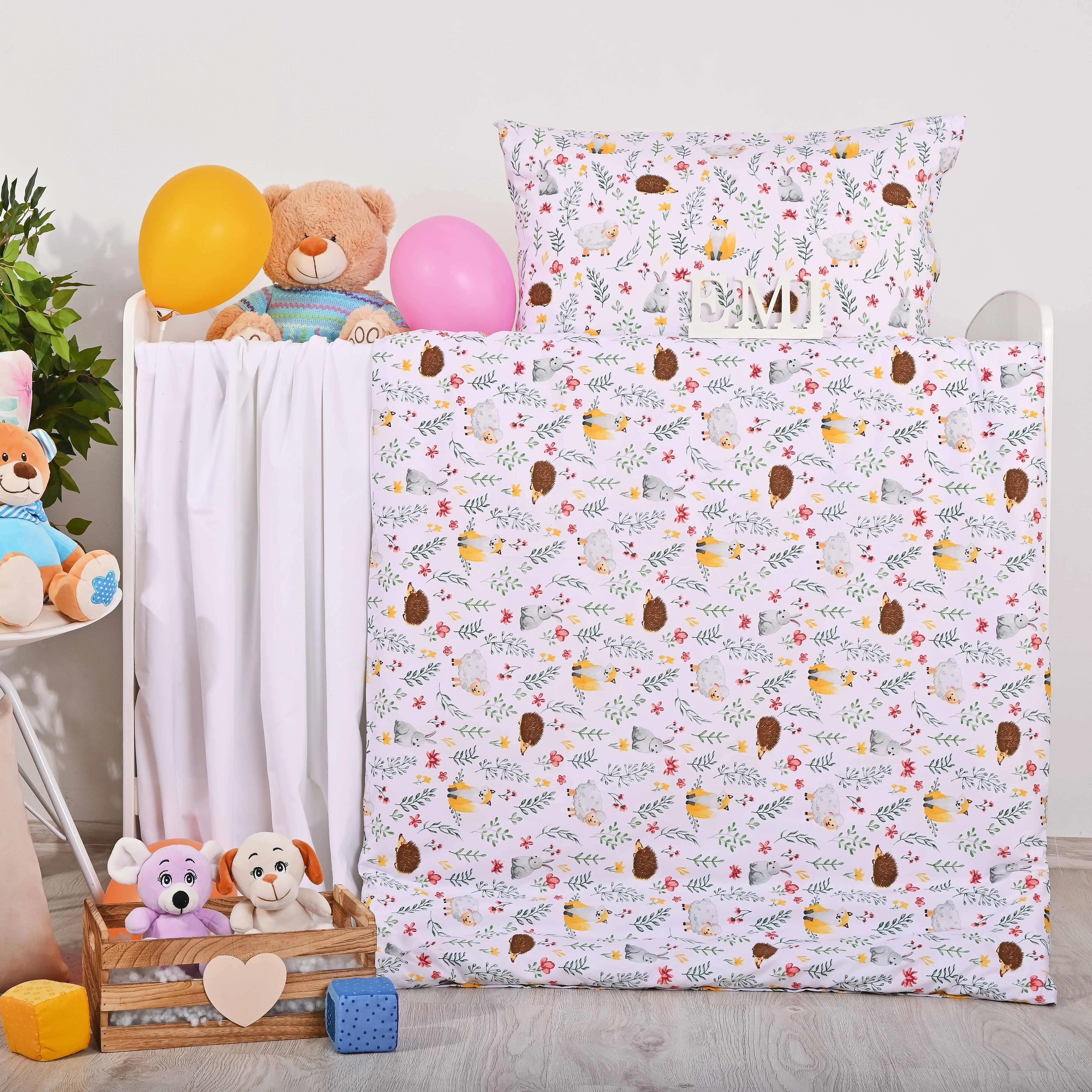 Obliečky detské Lesné Zvieratká EMI Detský set 90x130 + 45x65