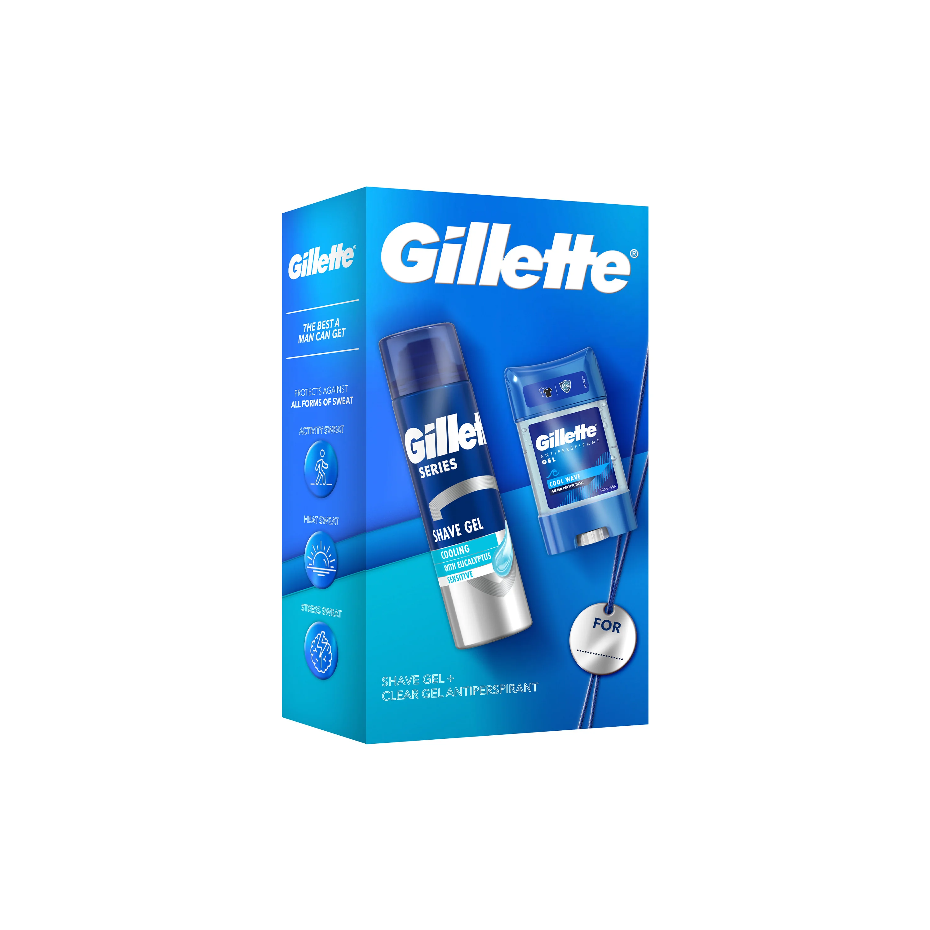 Xmass set Gillette s gélovým antiperspirantom Cool Wave 70ml a gélom na holenie 200ml 1 set