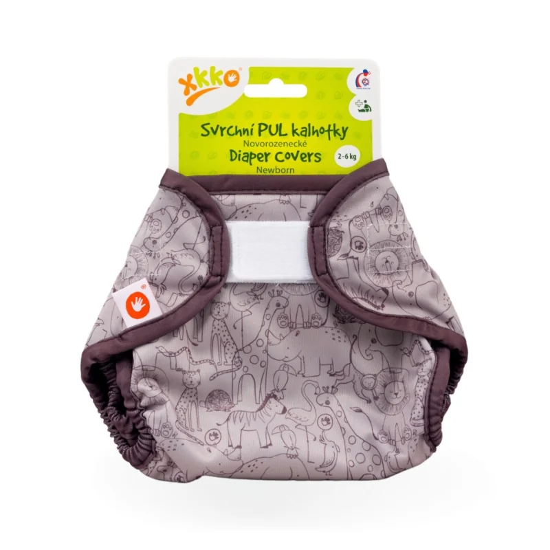 XKKO Vrchné plienkové nohavičky  Newborn - Safari Atmosphere PULDCNB13