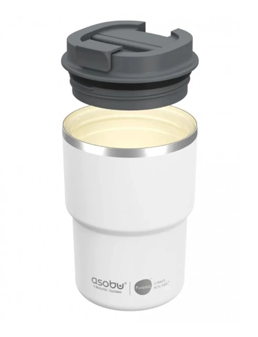 MINI PICK-UP cestovný termohrnček WHITE 350ml Cestovný termohrnček