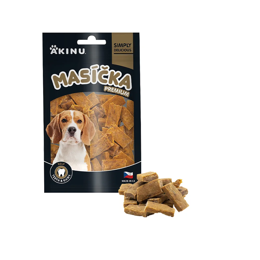 Akinu MASÍČKA PREMIUM Dentálne pochúťky pre psy 6 x 75 g
