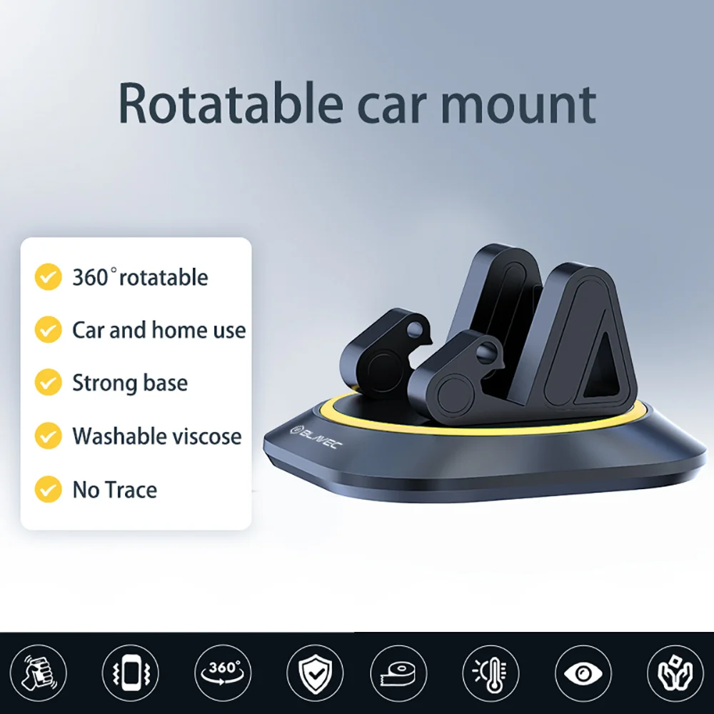 Blavec Car Holder Dash držiak na mobil do auta, čierny/žltý
