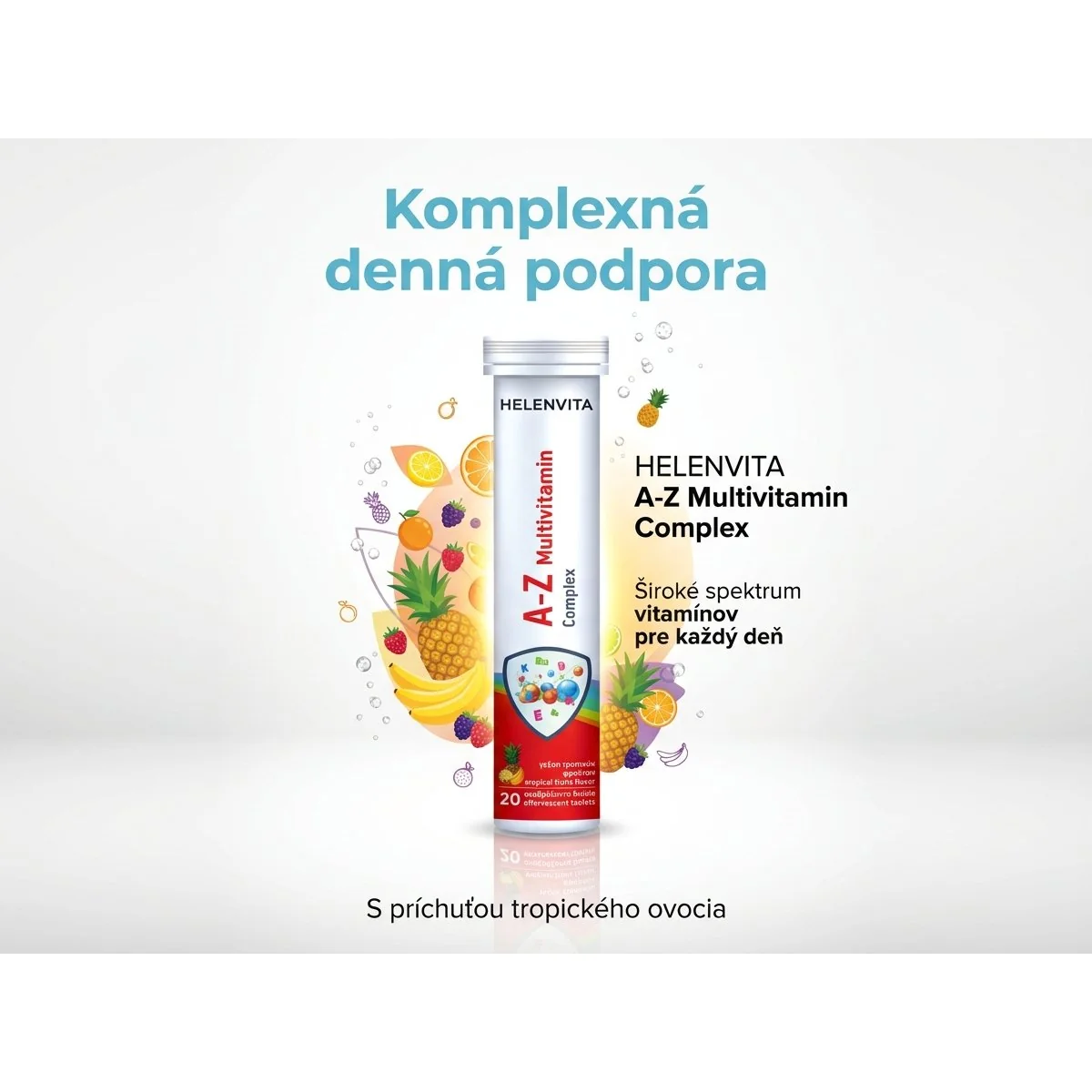 Helenvita A-Z Multivitamin Complex 20 šumivých tabliet tropické ovocie