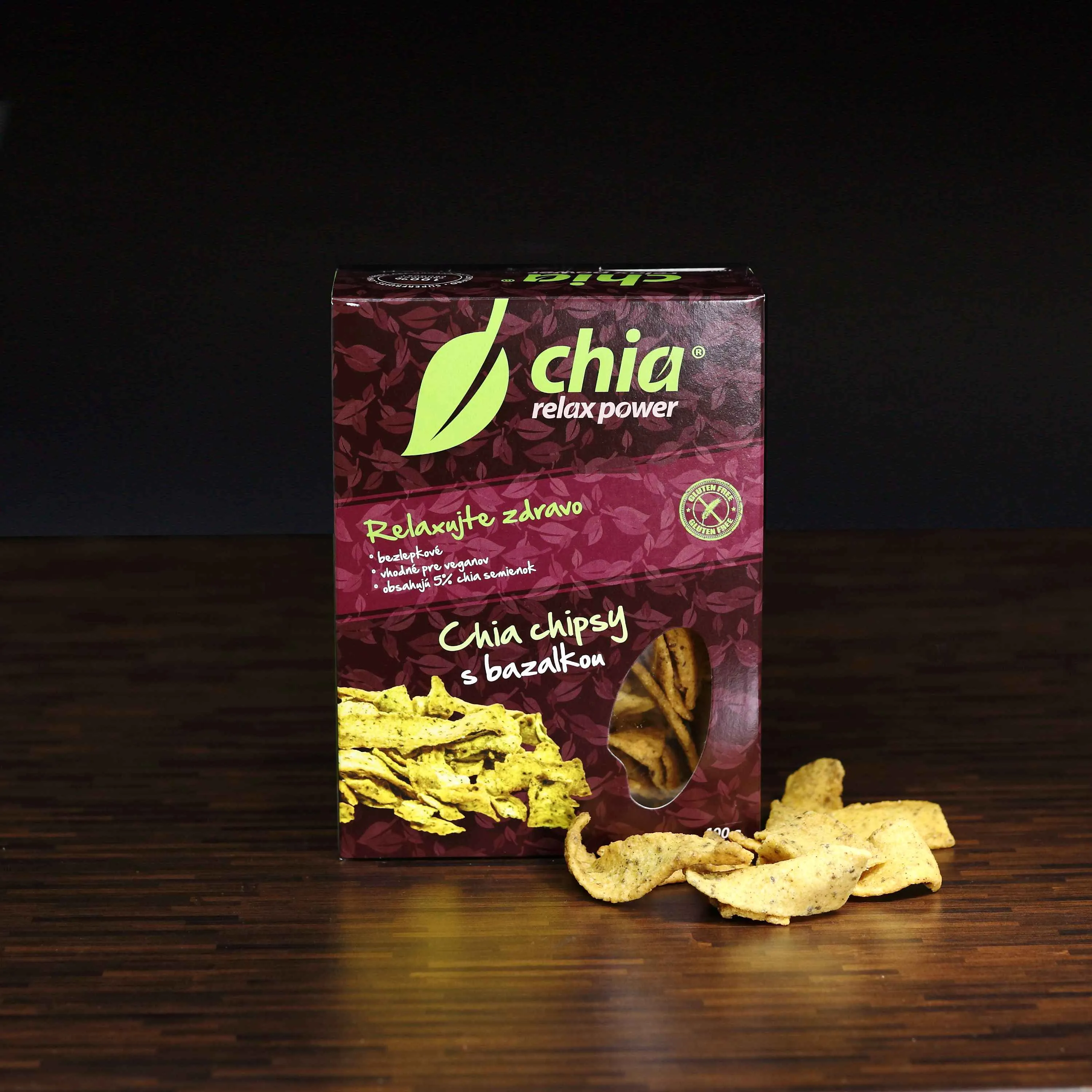 Healthy Planet Chia chipsy bezlepkové bazalka