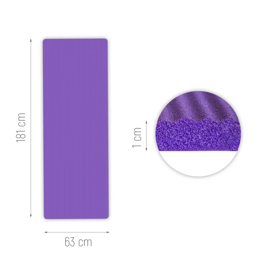 MG Gymnastic Yoga Premium protišmyková podložka na cvičenie 10mm + obal, čierna