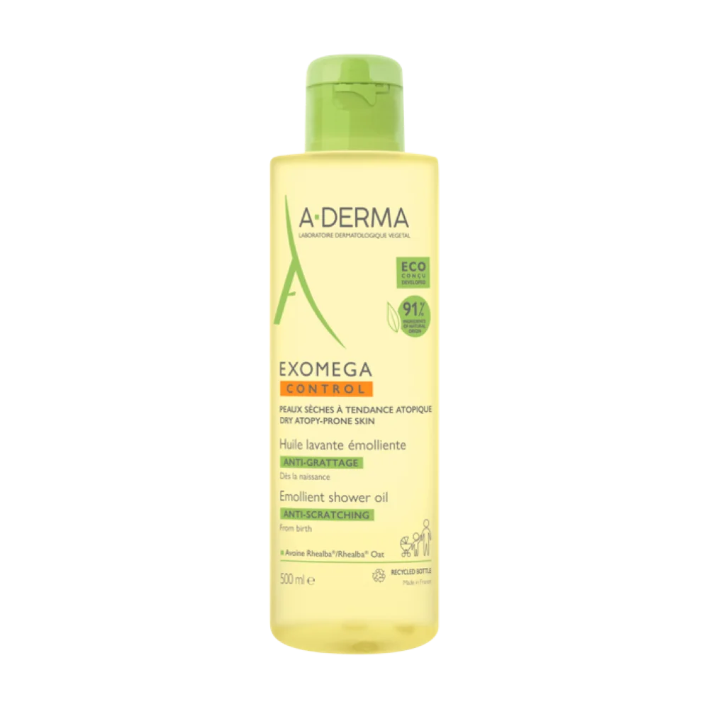 A-DERMA Exomega Control Zvláčňujúci umývací olej 1×500 ml, sprchovací olej