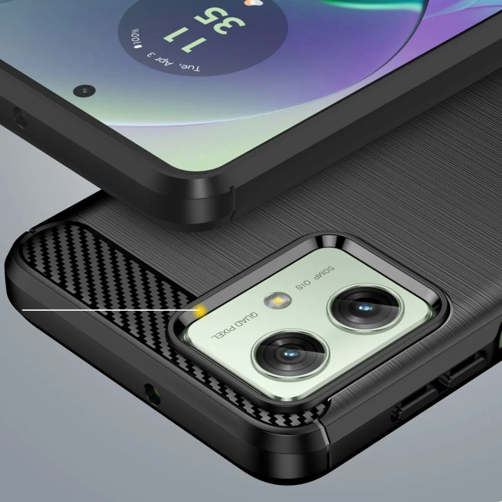 Tech-Protect Carbon kryt na Motorola Moto G54 5G čierny