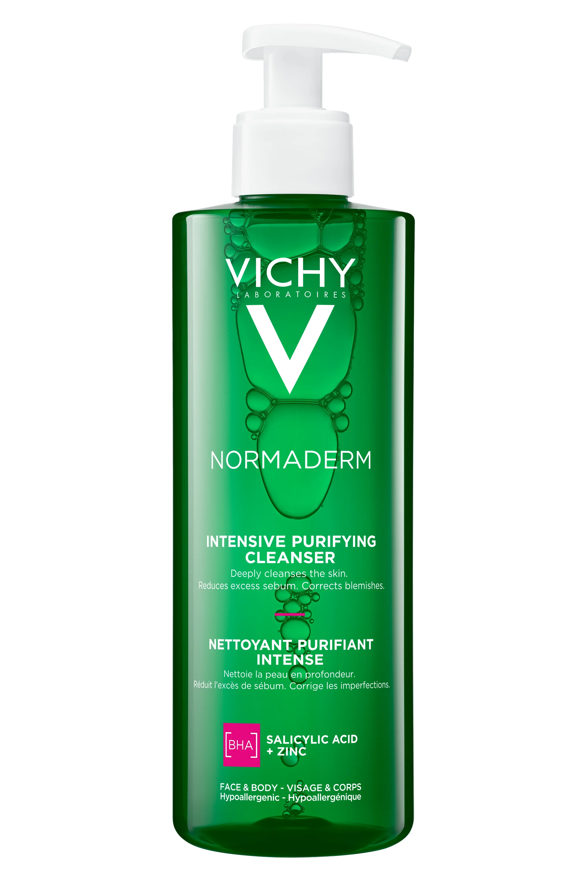VICHY Normaderm Phytosolution Intenzívny čistiaci gél pre pleť so sklonom k akné 400 ml 1×400 ml, čistiaci gél