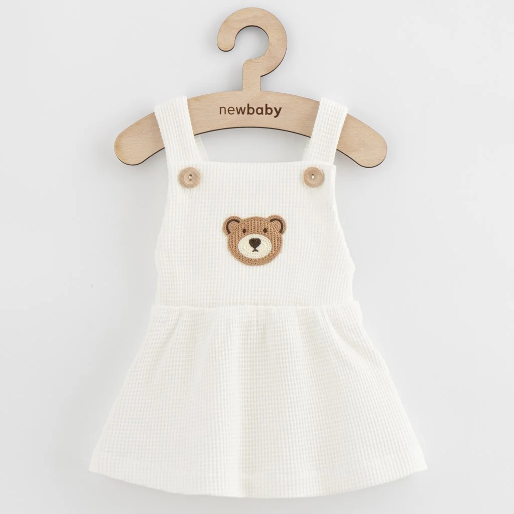 Dojčenská sukienka na traky New Baby Luxury clothing Laura biela 56