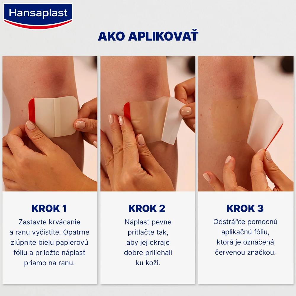 Hansaplast Hydrokoloidná náplasť Second Skin 1×6 ks, hydrokoloidná náplasť
