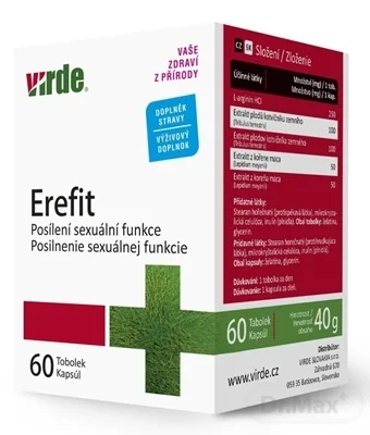 VIRDE EREFIT 1×60 cps, výživový doplnok