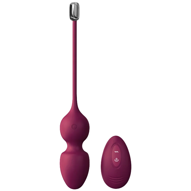 Vibračné venušine guličky Juicy Plum s diaľkovým ovládačom