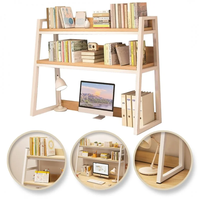 Livefy polica na stôl Shelfy 95x32x90cm, biela