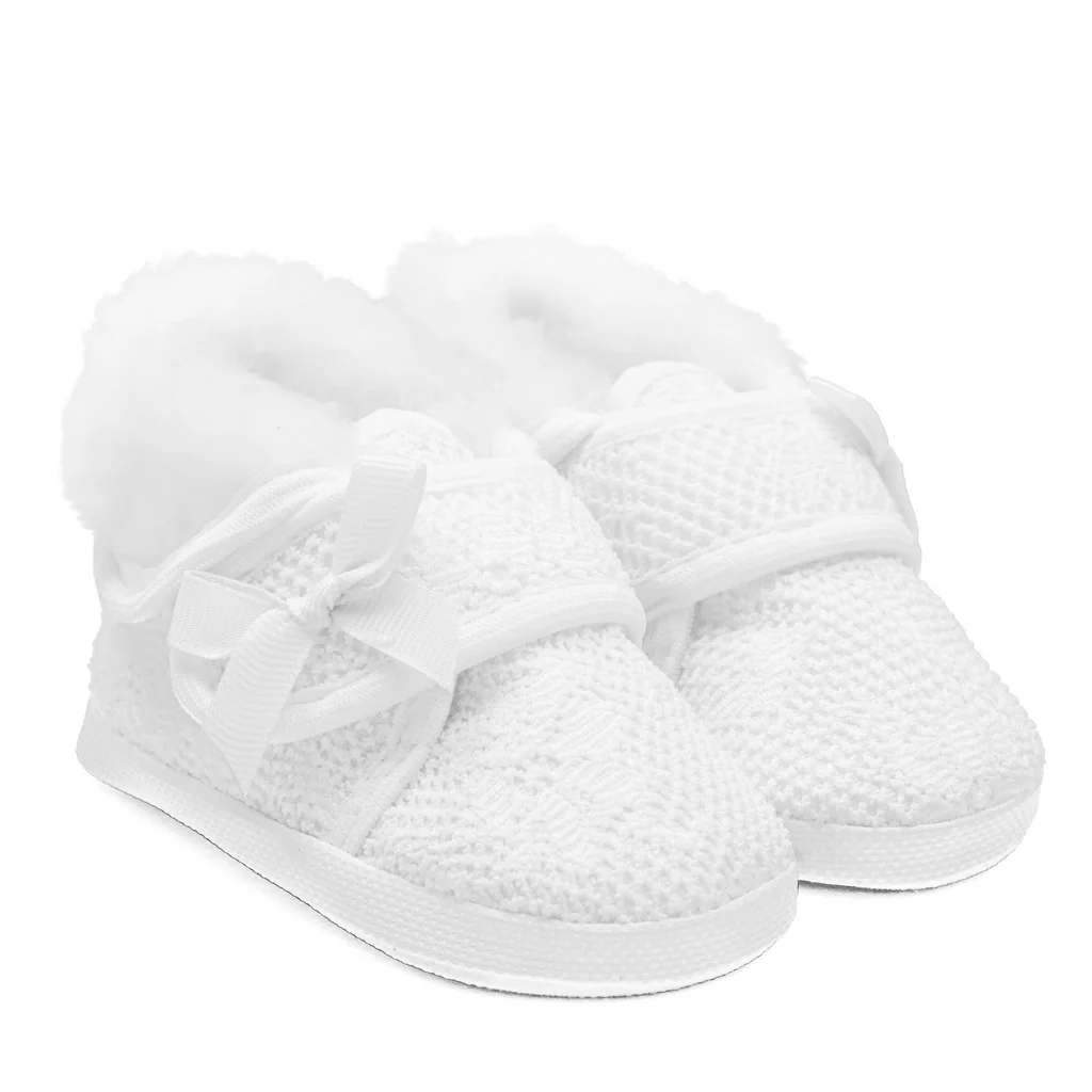 Dojčenské zimné capačky ku krstu New Baby 0-3 m dievča 0-3 m,