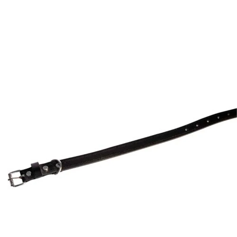 COBBYS PET Obojok z pravej kože čierny 50cm/25mm