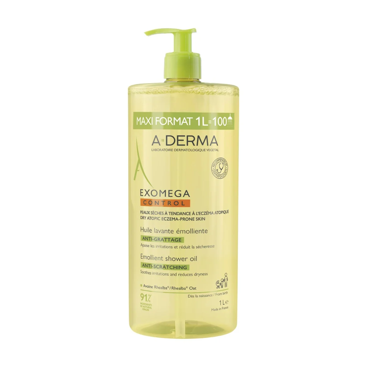 A-DERMA EXOMEGA CONTROL Zvláčňujúci sprchový olej 1000 ml