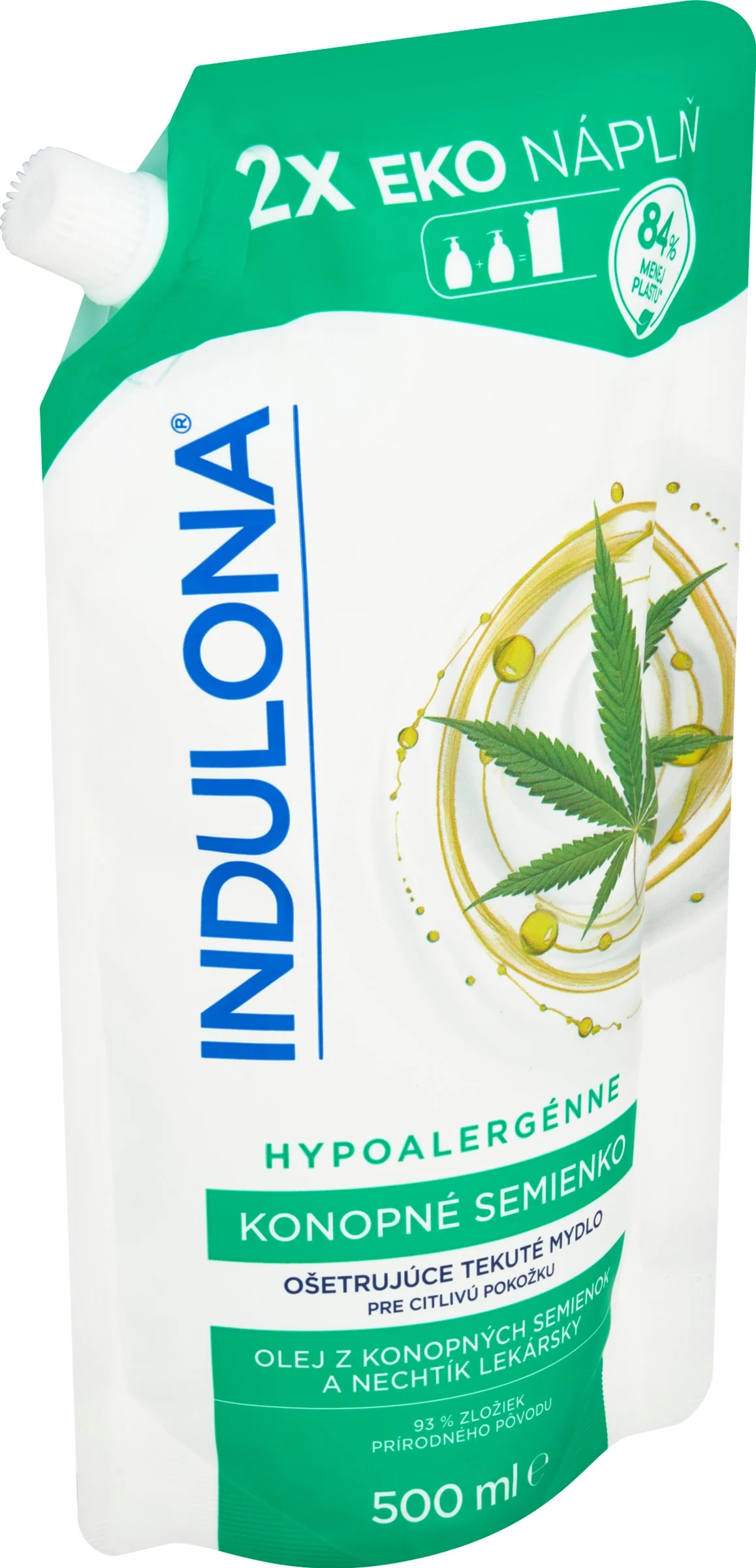 INDULONA Tekuté mydlo Konopné semienko 1×500 ml, tekuté mydlo