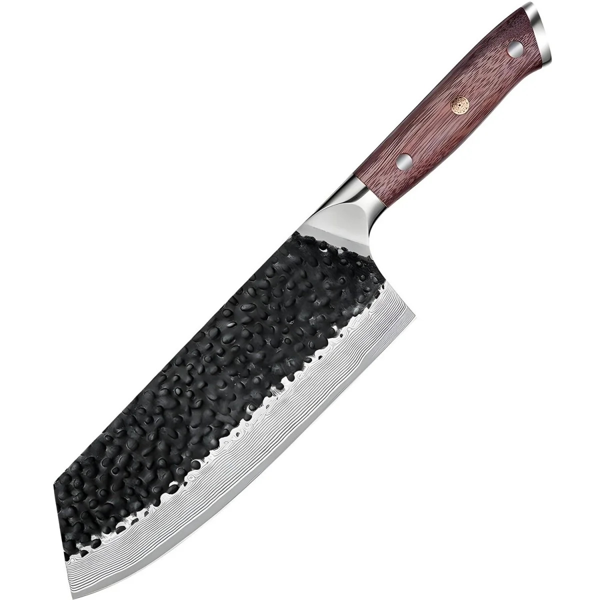 Damaškový kuchynský nôž Tetsuya-Cleaver Masívny sekáčik, 19,7 cm čepeľ