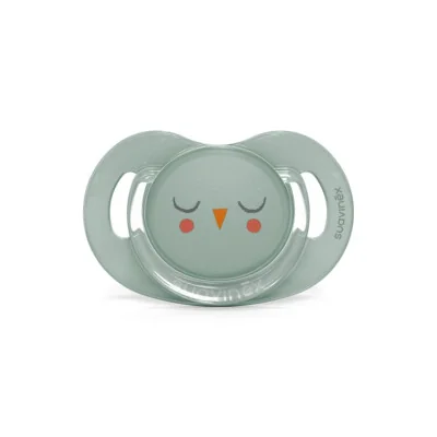 SUAVINEX | Cumlík SX PRO anatomický BONHOMIA 6/18 m SOVIČKA - zelená 1×1 ks, cumlík
