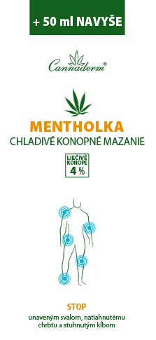 Cannaderm Mentholka – chladivé konopné mazanie 1×250 ml, masážny gél