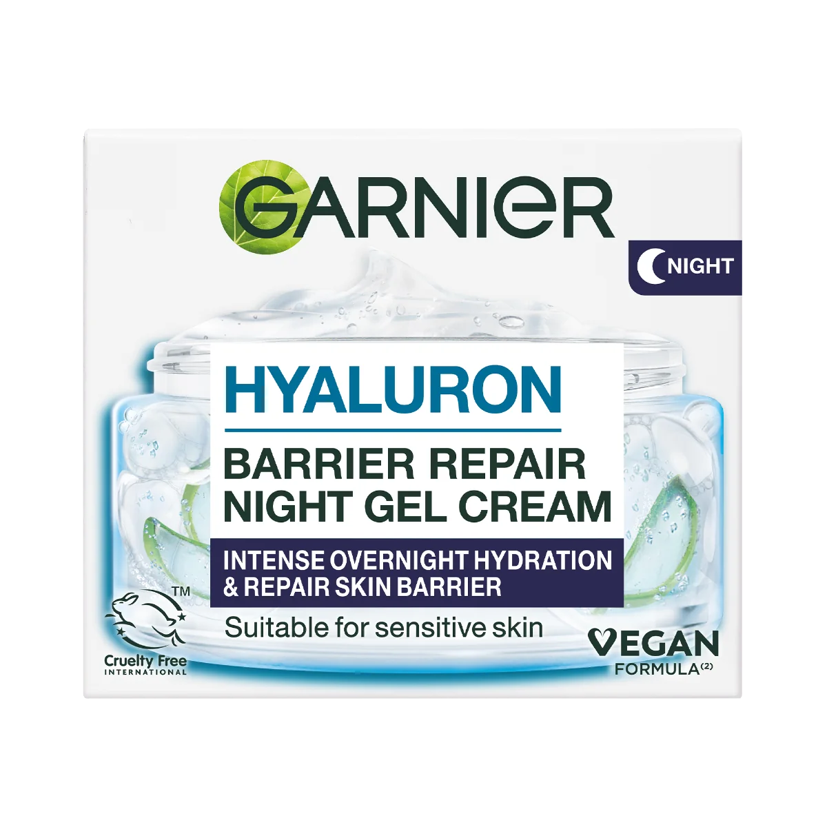 Garnier Hyaluron nočný hydratačný gél na obnovu kožnej bariéry 1×50 ml, hydratačný nočný krém