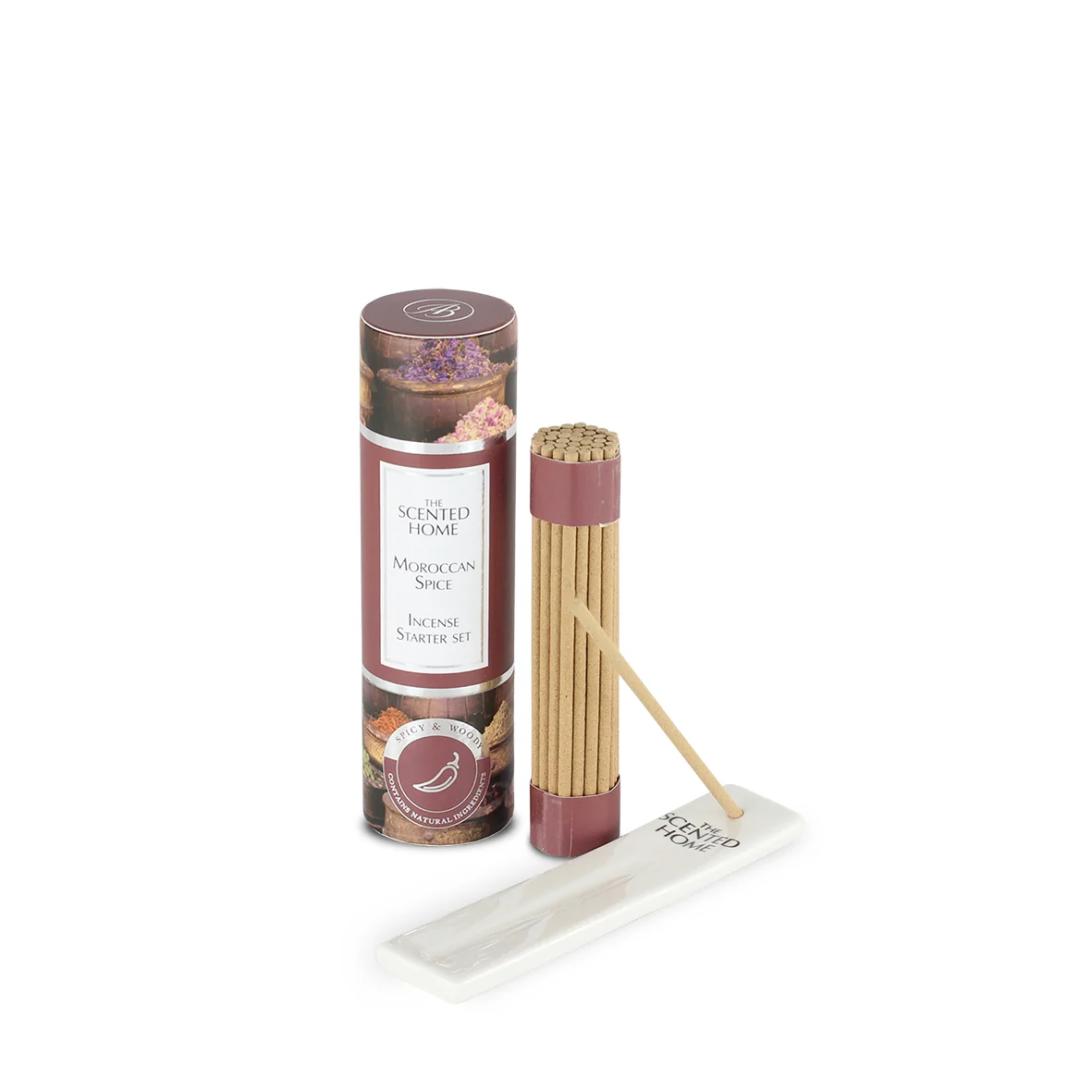 Súprava vonných tyčiniek mini s keramickým stojanom MOROCCAN SPICE 12 cm