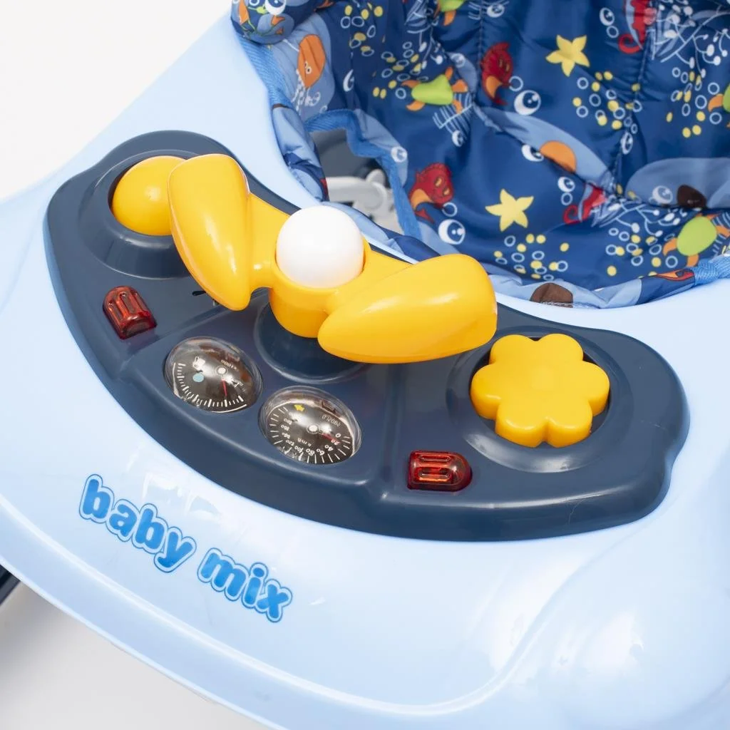 Detské chodítko Baby Mix s volantom a silikónovými kolieskami