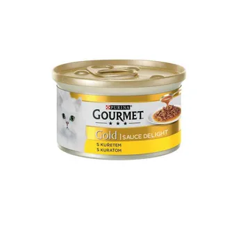 Gourmet Konzerva Gold Sauce Del Kura v Omáčke 1×85 g, krmivo pre dospelé mačky