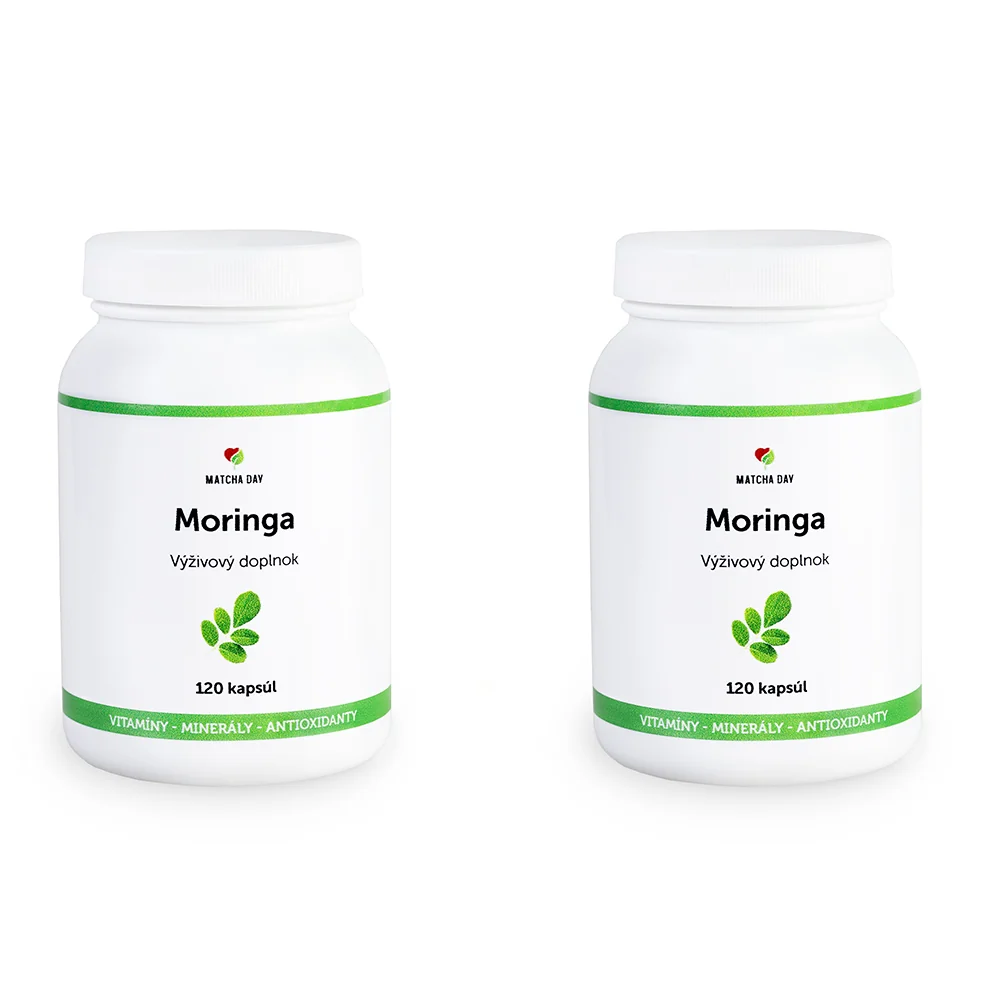 MatchaDay - Moringa 2x 120 kapsúl - výhodné balenie na 2 mesiace 2x 120 cps Moringa, výživový doplnok