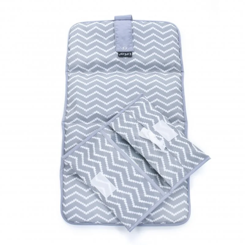 KipKep prebaľovací set NAPPER COMBI-SET Silver Grey (bavlna)