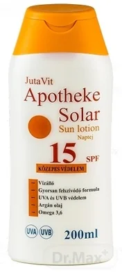 JutaVit Apotheke Solar Sun lotion 15 SPF opaľovacie mlieko 1x200 ml