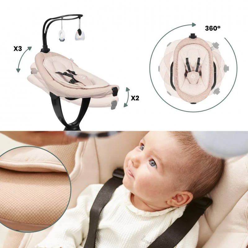 Babymoov hojdačka Swoon Evolution Connect Mocca
