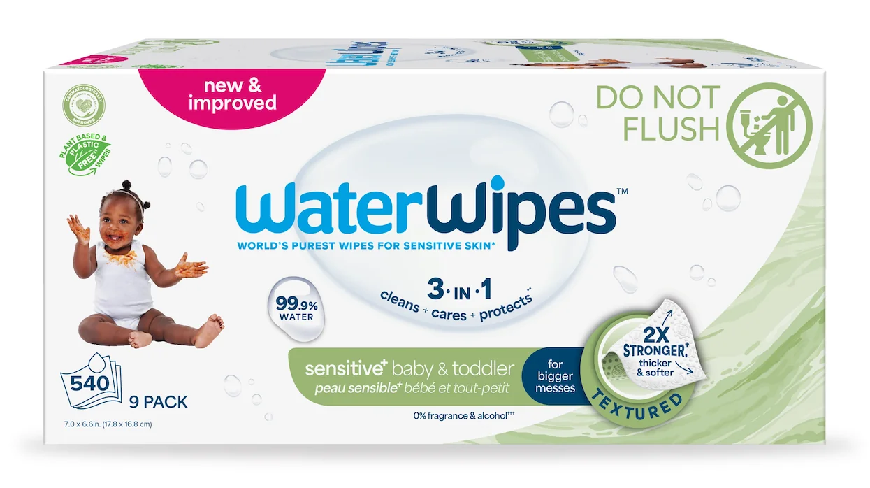 9X WATERWIPES Obrúsky vlhčené Baby&Toddler 3in1 1×540 ks, vlhčené obrúsky