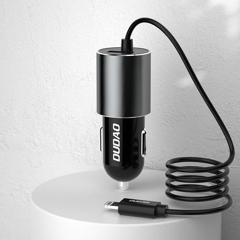 Dudao R5Pro USB autonabíjačka + Micro USB kábel 3.4A, čierna