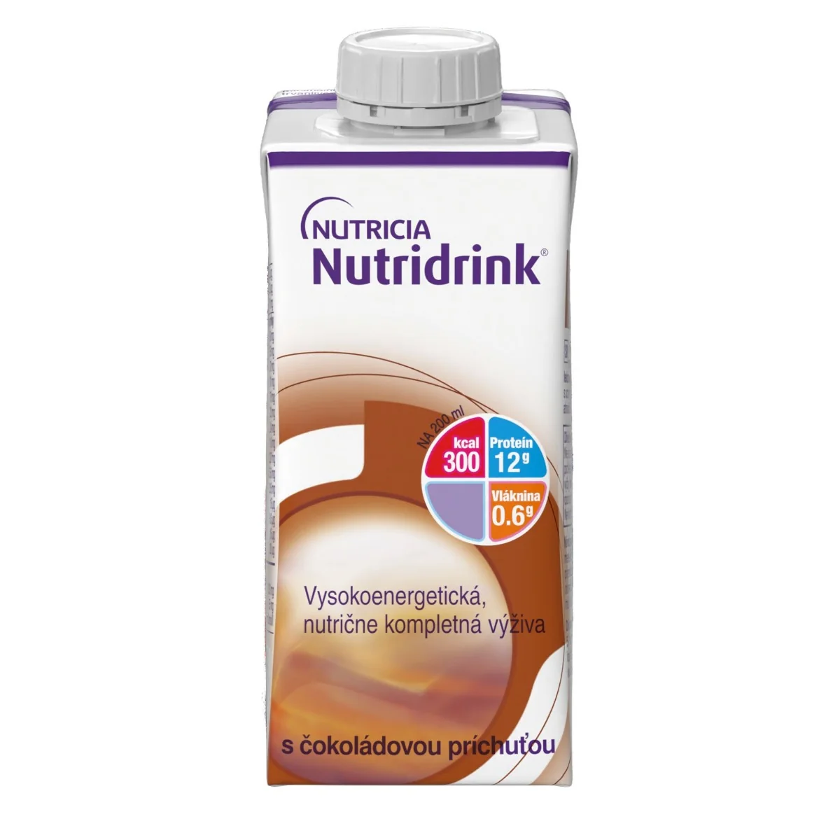 Nutridrink s čokoládovou príchuťou 1×200 ml, s čokoládovou príchuťou