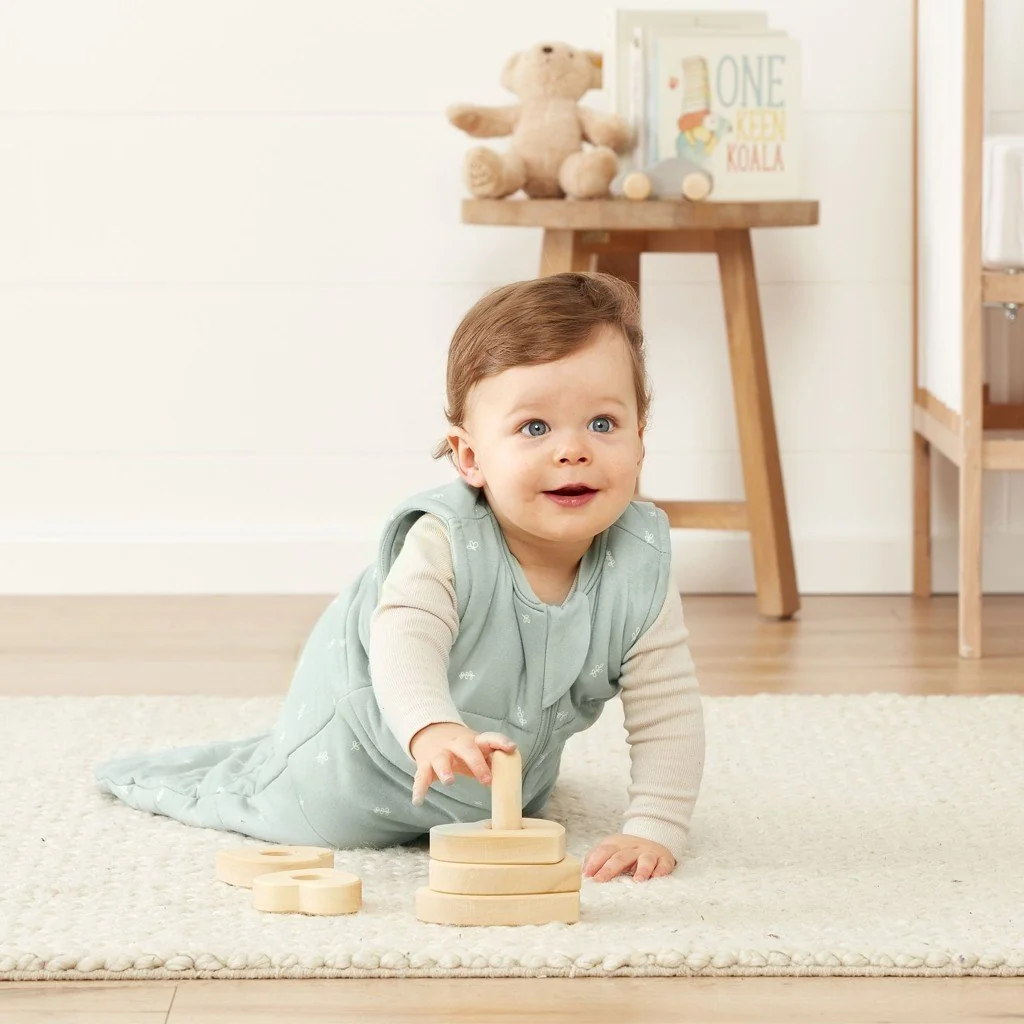 Vak na spanie organická bavlna Jersey Sage 3-12 m, 6-10 kg, 2,5 tog