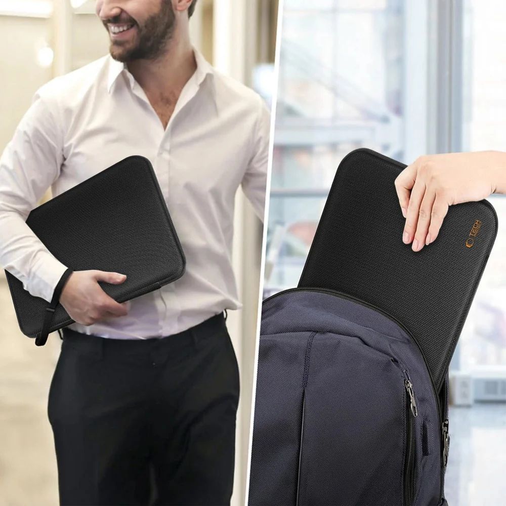 Tech-Protect Hard Pouch obal na notebook 13-14'', čierny / oranžový
