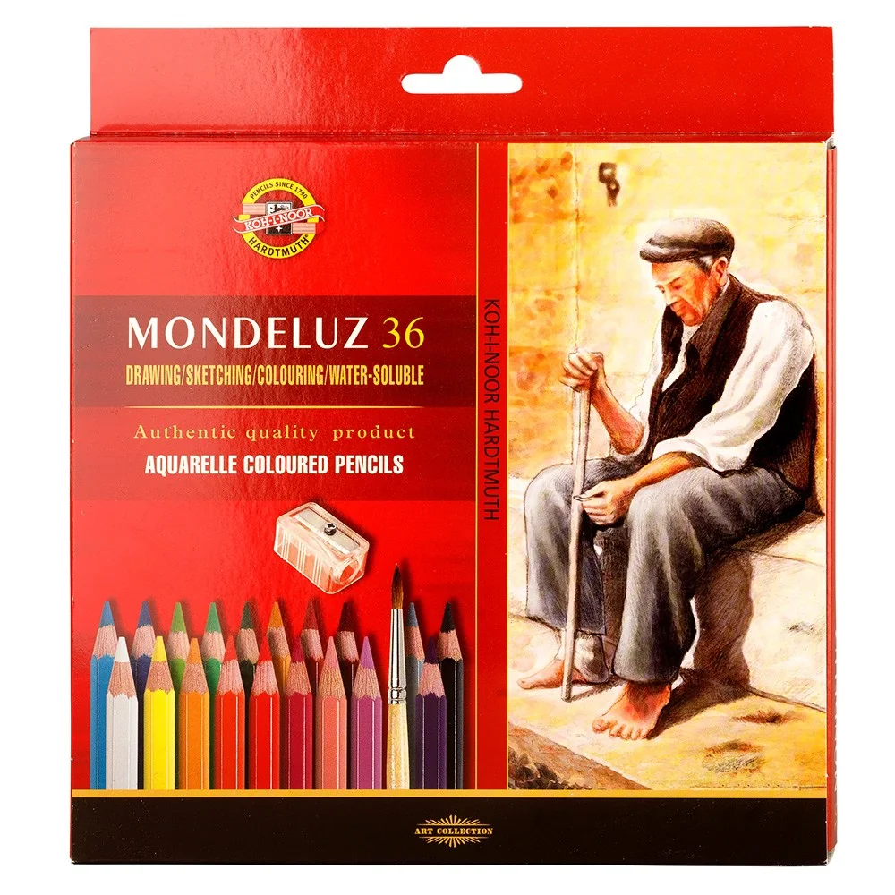 Akvarelové pastelky MONDELUZ 3712/36 súprava 36 ks