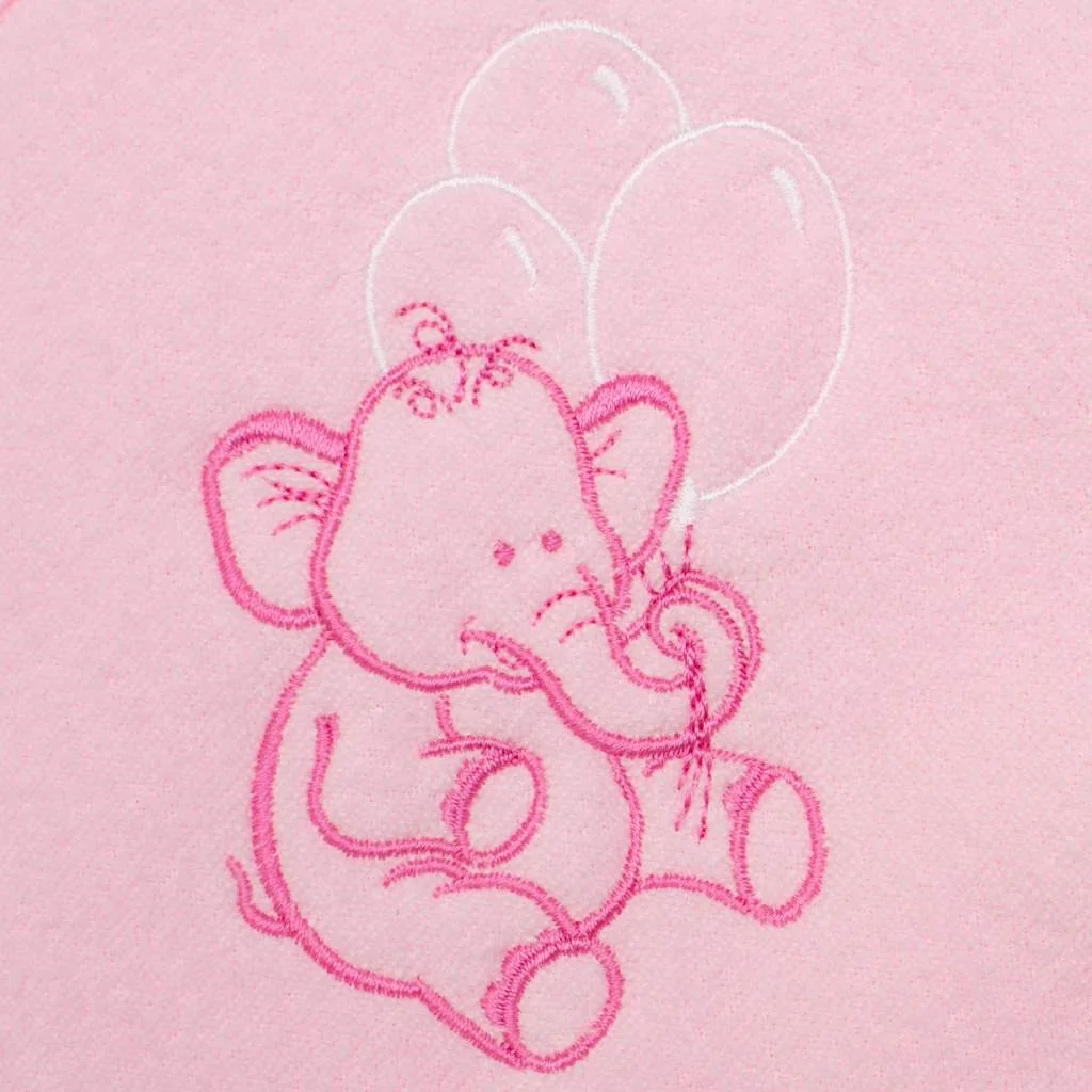 Detská froté osuška s výšivkou a kapuckou New Baby 80x80 ružová