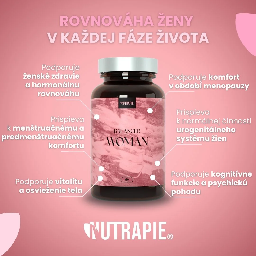 Nutrapie Balanced Woman 1×60 kapsúl, výživový doplnok pre ženské zdravie