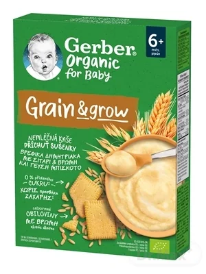 Gerber Organic Nemliečna KAŠA 1x200 g, pšenično-ovsené (od ukonč. 6.mesiaca)