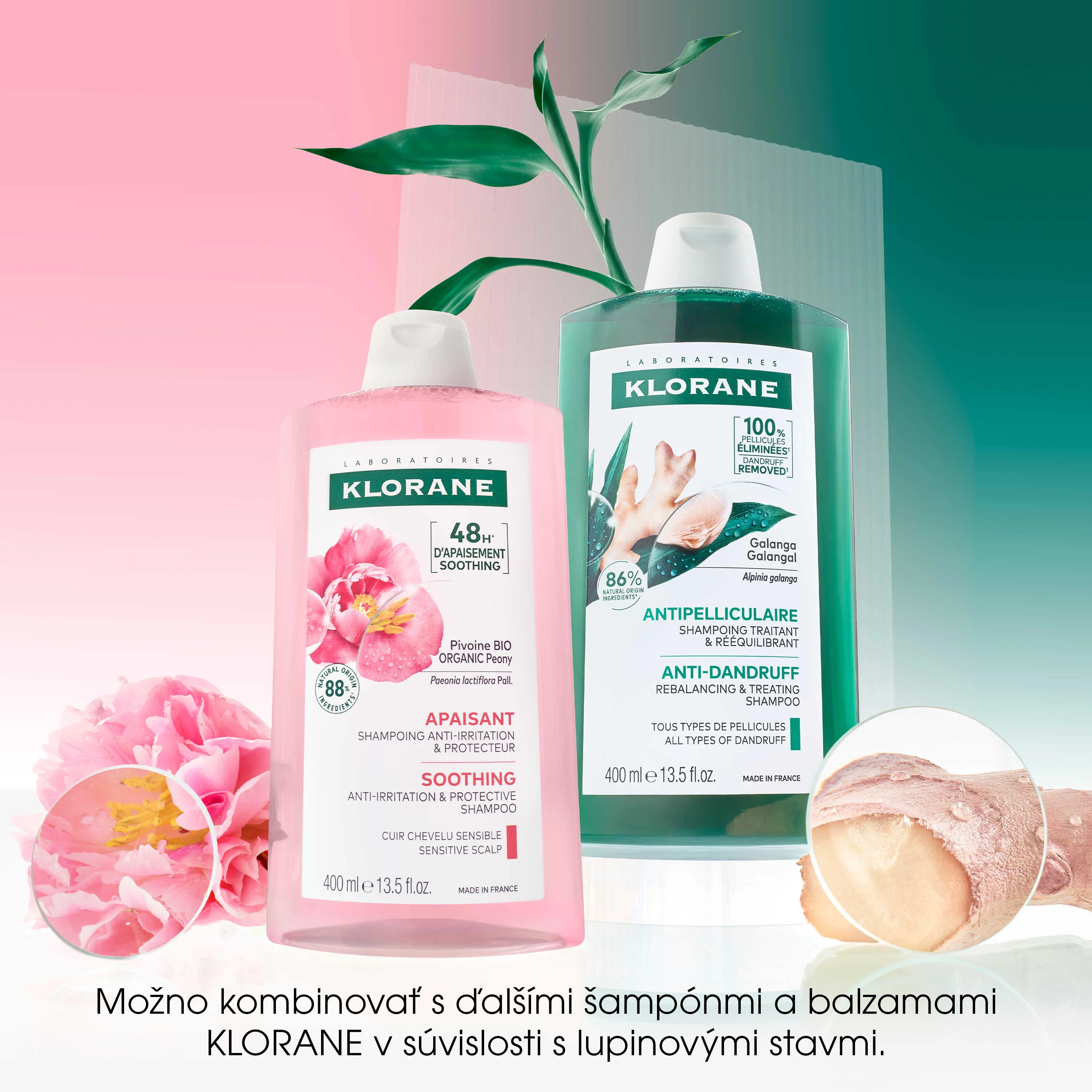 KLORANE ŠAMPÓN proti lupinám s galangalom 400 ml