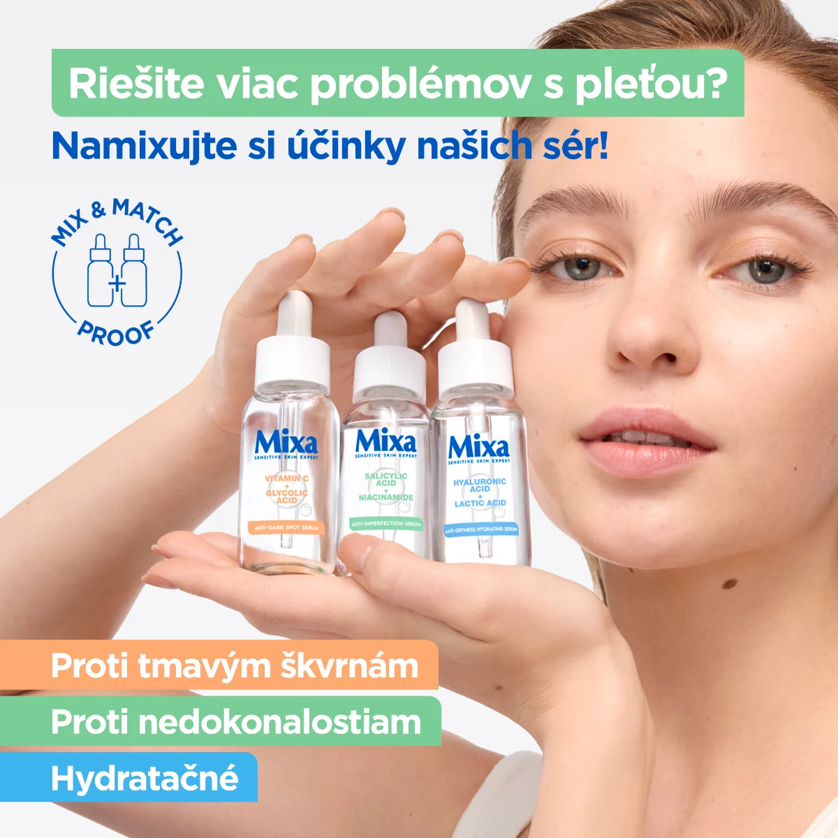 Mixa Sensitive Skin Expert sérum proti nedokonalostiam 1×30 ml, sérum