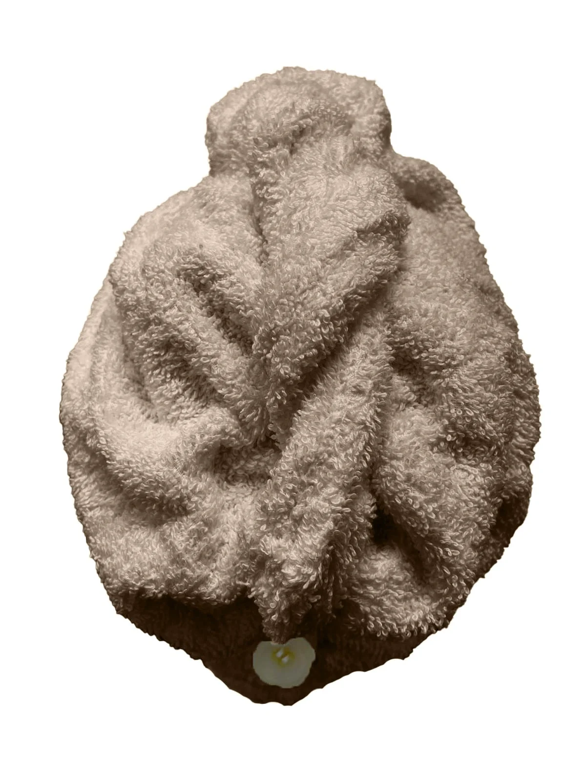 Rýchloschnúci froté turban na vlasy, béžový