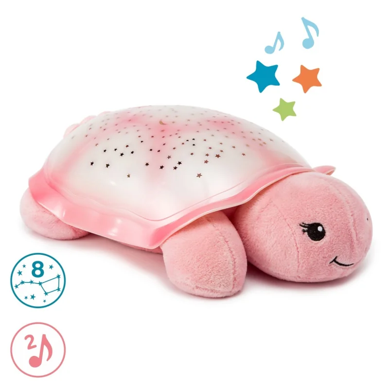 CLOUD B Twilight Turtle nočné svetielko – projektor hviezd, ružová